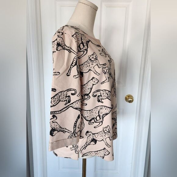 NWOT H&M Peach Cheetah Shirt - Size Medium - Picture 7 of 8
